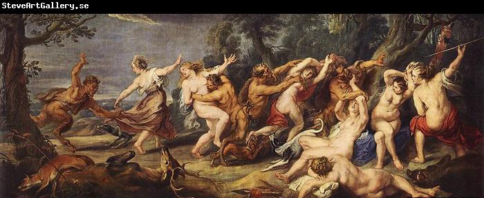 RUBENS, Pieter Pauwel Diana and her Nymphs Surprised by the Fauns